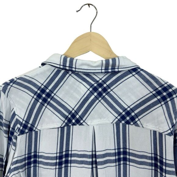 Rails Medium Button Front Hunter Sapphire Flannel Shirt Long Sleeve Womens - Picture 15 of 16